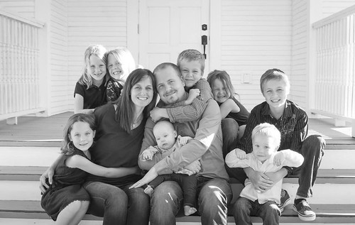 Bryan Orr with his wife and children