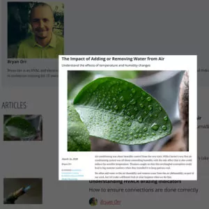 Screenshot of Bryan Orr's article in ACHR News